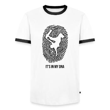 Skateboard Skateboarden Skater Skateboarder - Männer Kontrast-T-Shirt - Weiß/Schwarz - Vorne - AI Model Female 172 light (172cm) & AI Model Male 178 dark (178cm)