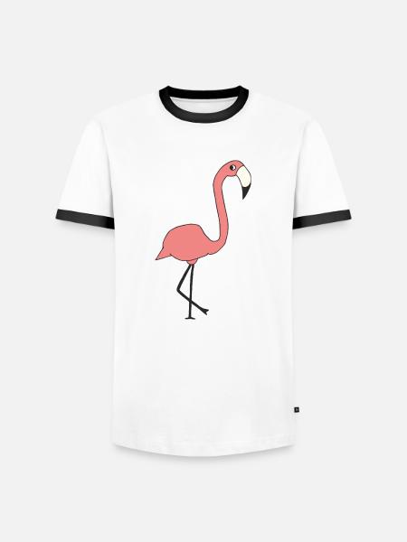 Flamant - T-shirt contrasté Homme - blanc/noir