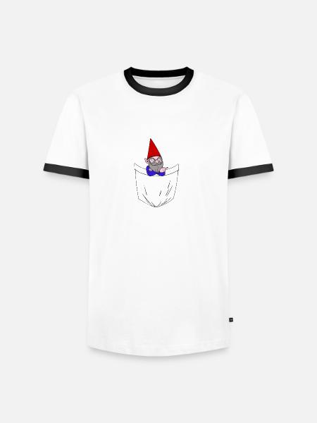 Nain - T-shirt contrasté Homme - blanc/noir