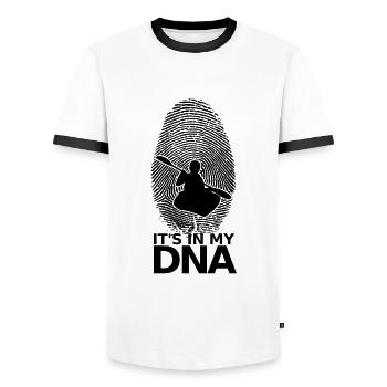 Rudern Paddeln Boot DNA Kajak Kayak Kanu Paddel - Männer Kontrast-T-Shirt - Weiß/Schwarz - Vorne - AI Model Female 172 light (172cm) & AI Model Male 178 dark (178cm)