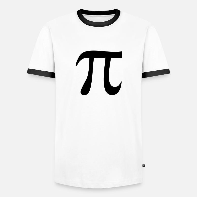 pi - Men's Ringer Shirt - white/black