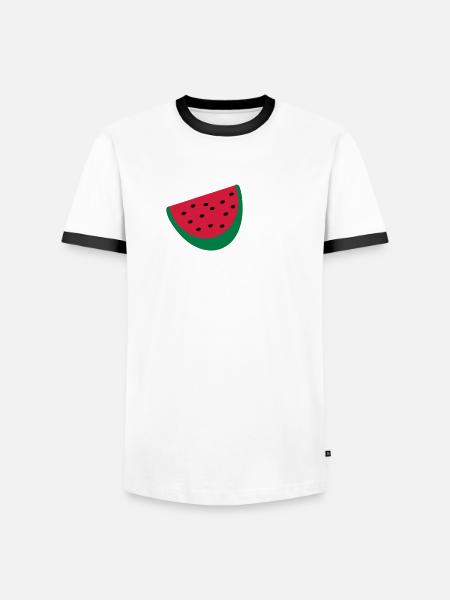 Melon - Men's Ringer Shirt - white/black