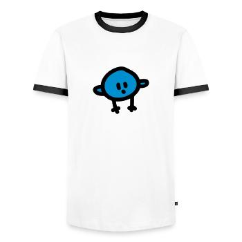 Birdie - T-shirt contrasté Homme - blanc/noir - Devant - AI Model Female 172 light (172cm) & AI Model Male 178 dark (178cm)