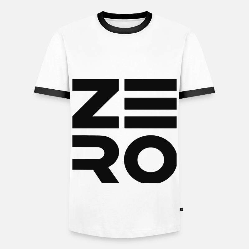 Zero - Männer Kontrast-T-Shirt - Weiß/Schwarz