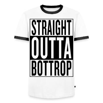 Bottrop - Männer Kontrast-T-Shirt - Weiß/Schwarz - Vorne - AI Model Female 172 light (172cm) & AI Model Male 178 dark (178cm)