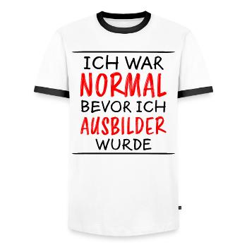 Ausbilder Lustiger Spruch Beruf Kollegen Geschenk - Männer Kontrast-T-Shirt - Weiß/Schwarz - Vorne - AI Model Female 172 light (172cm) & AI Model Male 178 dark (178cm)