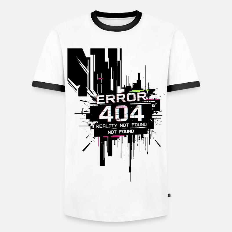 Error: Reality not found - Men's Ringer Shirt - white/black
