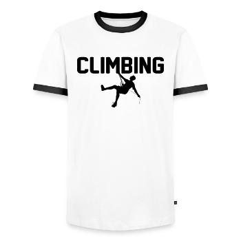 Escalade - T-shirt contrasté Homme - blanc/noir - Devant - AI Model Female 172 light (172cm) & AI Model Male 178 dark (178cm)