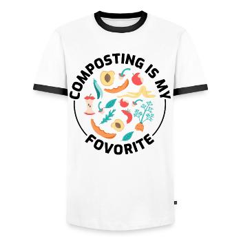 Kompostierung Kompost Gartenarbeit Gartengärtner Lustig - Männer Kontrast-T-Shirt - Weiß/Schwarz - Vorne - AI Model Female 172 light (172cm) & AI Model Male 178 dark (178cm)