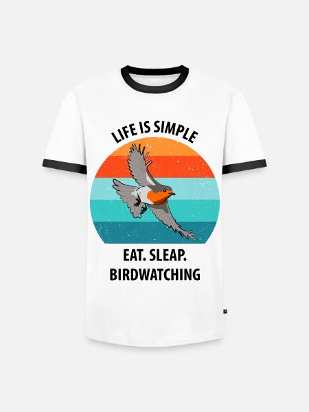 Bird Watching Bird Watching Birding Bird - Men's Ringer Shirt - white/black