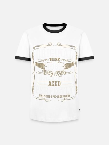 Vintage 1965 Vintage Retro Födelsedagspresent - Kontrast-T-shirt herr - 