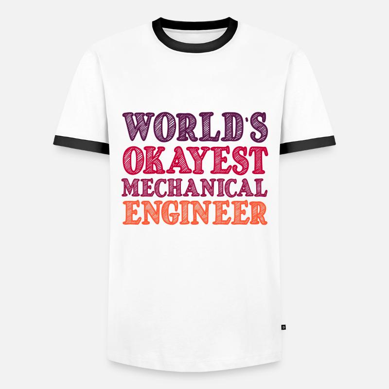 mechanical engineer - Men's Ringer Shirt - white/black