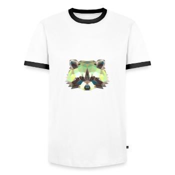 Sois toujours toi-même sauf si tu peux être un raton-laveur - T-shirt contrasté Homme - blanc/noir - Devant - AI Model Female 172 light (172cm) & AI Model Male 178 dark (178cm)