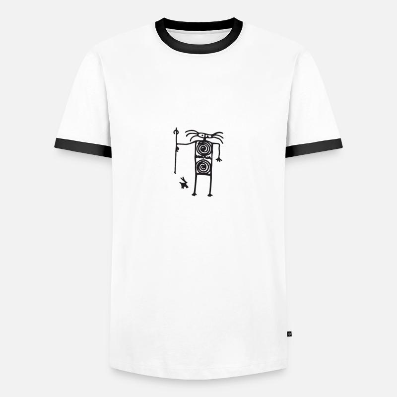 Petroglyph symbol - Men's Ringer Shirt - white/black