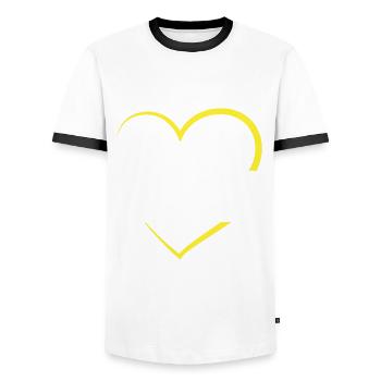 I love math - Men's Ringer Shirt - white/black - Front - AI Model Female 172 light (172cm) & AI Model Male 178 dark (178cm)
