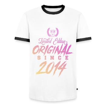 2014 limited edition original - Männer Kontrast-T-Shirt - Weiß/Schwarz - Vorne - AI Model Female 172 light (172cm) & AI Model Male 178 dark (178cm)