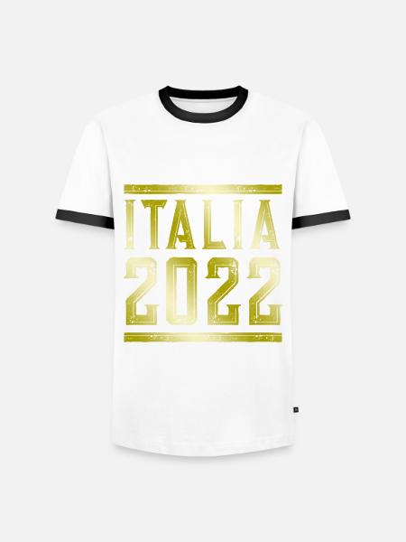 Italia 2022 Gold - Men's Ringer Shirt - white/black