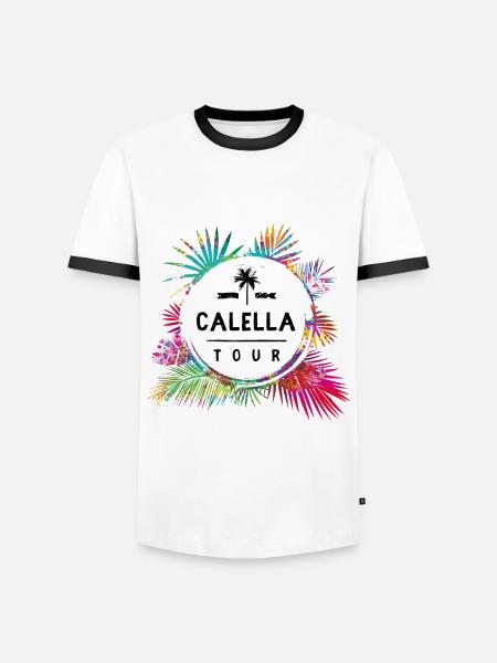 Calella Tour Bunt - Männer Kontrast-T-Shirt - Weiß/Schwarz