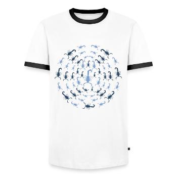 Scorpions - Men's Ringer Shirt - white/black - Front - AI Model Female 172 light (172cm) & AI Model Male 178 dark (178cm)