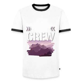 Austria Party Crew - Men's Ringer Shirt - white/black - Front - AI Model Female 172 light (172cm) & AI Model Male 178 dark (178cm)