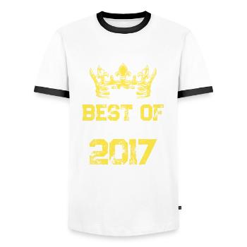 2017 best of birthday - Men's Ringer Shirt - white/black - Front - AI Model Female 172 light (172cm) & AI Model Male 178 dark (178cm)
