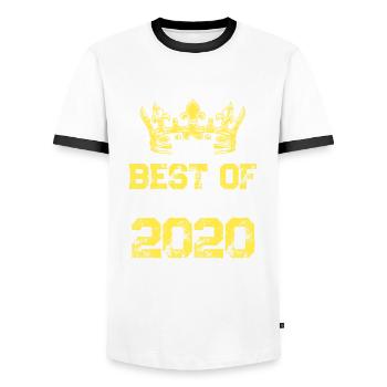 2020 best of birthday - Men's Ringer Shirt - white/black - Front - AI Model Female 172 light (172cm) & AI Model Male 178 dark (178cm)