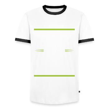 Boxing Crew - Men's Ringer Shirt - white/black - Front - AI Model Female 172 light (172cm) & AI Model Male 178 dark (178cm)