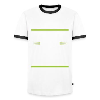 Breakdance Crew - Men's Ringer Shirt - white/black - Front - AI Model Female 172 light (172cm) & AI Model Male 178 dark (178cm)