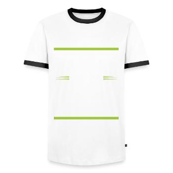Camping Crew - Men's Ringer Shirt - white/black - Front - AI Model Female 172 light (172cm) & AI Model Male 178 dark (178cm)