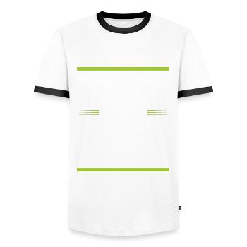 Cycling Crew - Men's Ringer Shirt - white/black - Front - AI Model Female 172 light (172cm) & AI Model Male 178 dark (178cm)