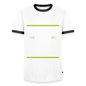 Kickboxing Crew - Men's Ringer Shirt - white/black - Front - AI Model Female 172 light (172cm) & AI Model Male 178 dark (178cm)
