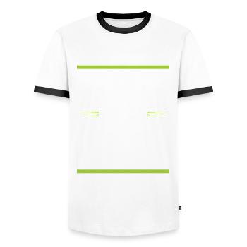 Travel Crew - Männer Kontrast-T-Shirt - Weiß/Schwarz - Vorne - AI Model Female 172 light (172cm) & AI Model Male 178 dark (178cm)