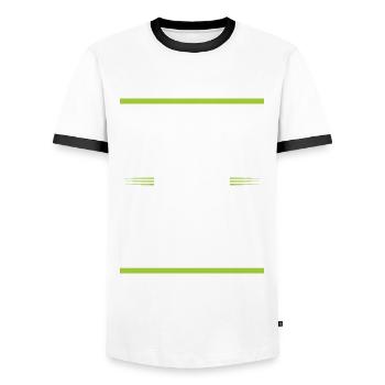 Vegan Crew - Men's Ringer Shirt - white/black - Front - AI Model Female 172 light (172cm) & AI Model Male 178 dark (178cm)