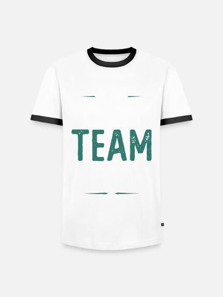 Cycling Team - Männer Kontrast-T-Shirt - Weiß/Schwarz