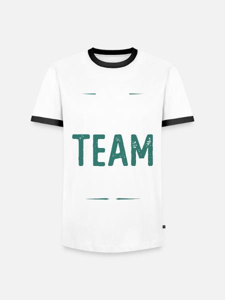 Skiing Team - Men's Ringer Shirt - white/black