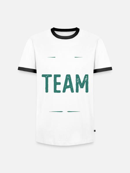 Swimming Team - Men's Ringer Shirt - white/black