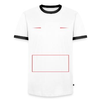 Équipe de barbecue - T-shirt contrasté Homme - blanc/noir - Devant - AI Model Female 172 light (172cm) & AI Model Male 178 dark (178cm)