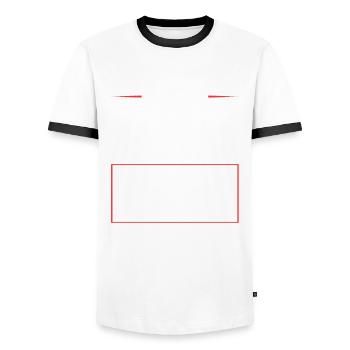 Grill Crew - Men's Ringer Shirt - white/black - Front - AI Model Female 172 light (172cm) & AI Model Male 178 dark (178cm)