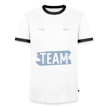 Mma Team - Männer Kontrast-T-Shirt - Weiß/Schwarz - Vorne - AI Model Female 172 light (172cm) & AI Model Male 178 dark (178cm)