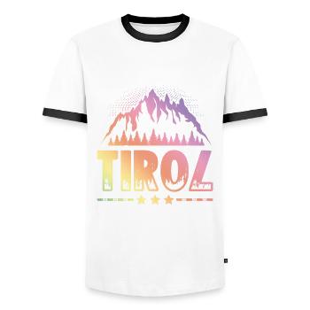 Tyrol Austria - Men's Ringer Shirt - white/black - Front - AI Model Female 172 light (172cm) & AI Model Male 178 dark (178cm)