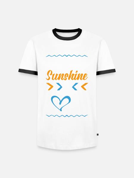 Florida Love - Männer Kontrast-T-Shirt - Weiß/Schwarz