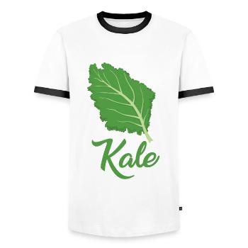 Great kale lover design - Men's Ringer Shirt - white/black - Front - AI Model Female 172 light (172cm) & AI Model Male 178 dark (178cm)