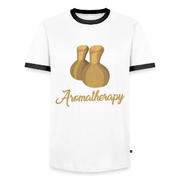Tolle Aromatherapie Geschenkidee - Männer Kontrast-T-Shirt - Weiß/Schwarz - Vorne - AI Model Female 172 light (172cm) & AI Model Male 178 dark (178cm)