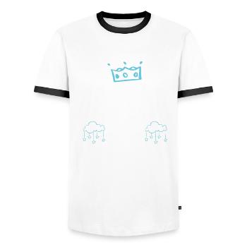 Baby on board - Men's Ringer Shirt - white/black - Front - AI Model Female 172 light (172cm) & AI Model Male 178 dark (178cm)