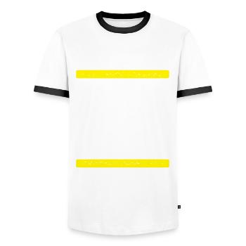 Zrce 2023 - T-shirt contrasté Homme - blanc/noir - Devant - AI Model Female 172 light (172cm) & AI Model Male 178 dark (178cm)