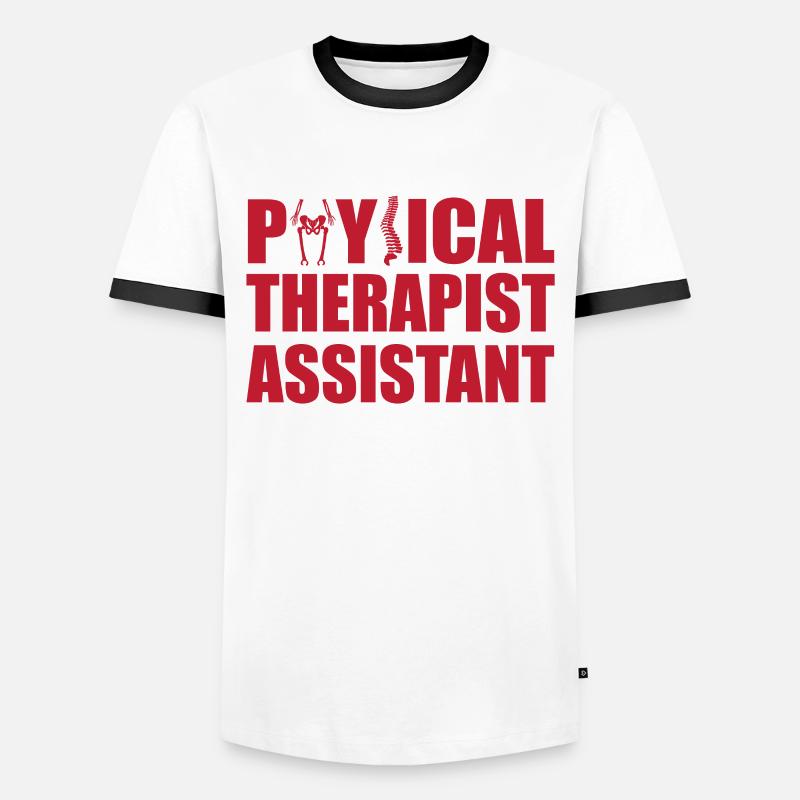 Physiotherapist Assistant - Men's Ringer Shirt - white/black