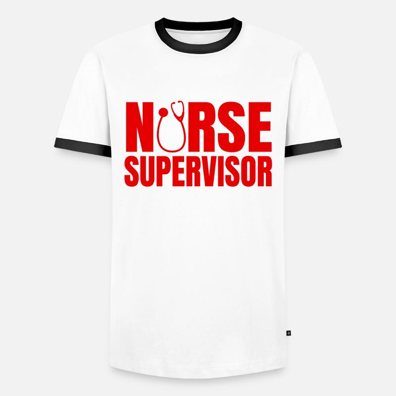 Grande conception de service infirmier - T-shirt contrasté Homme - blanc/noir
