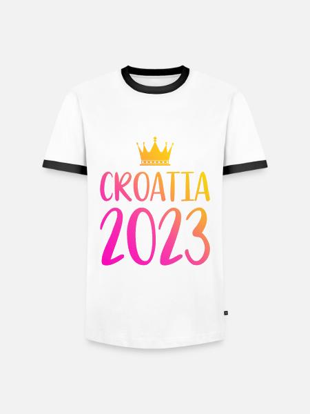 Croatia 2023 - Men's Ringer Shirt - white/black