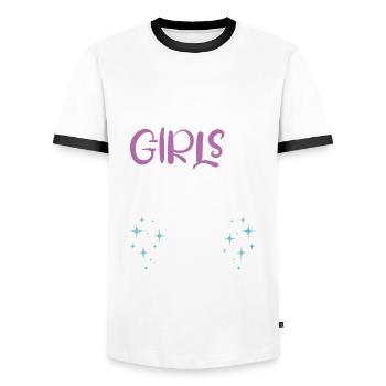 Mallorca Girls Tour - Men's Ringer Shirt - white/black - Front - AI Model Female 172 light (172cm) & AI Model Male 178 dark (178cm)