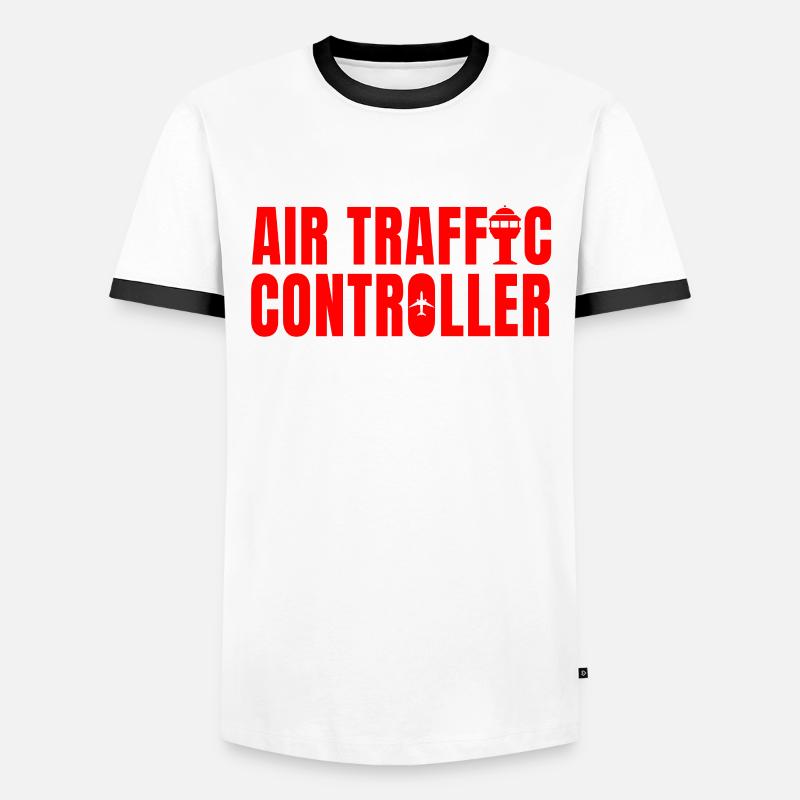 Air traffic controller - Men's Ringer Shirt - white/black